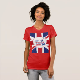 ユニオンジャック素晴らしイギリス常に赤素晴らしBREXIT Tシャツ