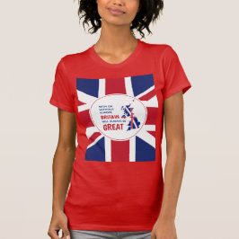 ユニオンジャック素晴らしイギリス常に赤素晴らしBREXIT Tシャツ