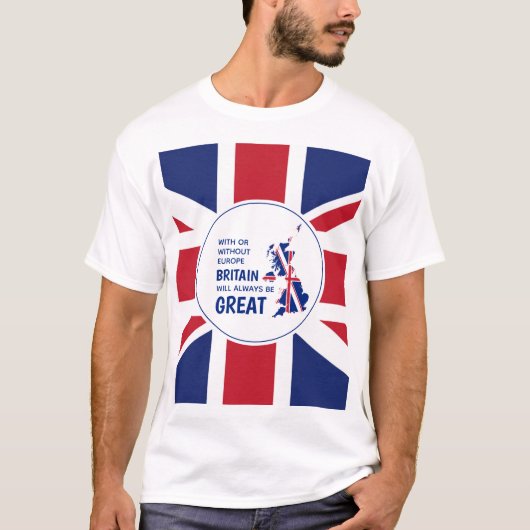 ユニオンジャック素晴らしイギリス常時素晴らしBREXIT Tシャツ (正面)