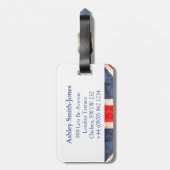 ユニオンジャック英国ライオンの轟音旗の荷札 ラゲッジタグ (裏面縦)