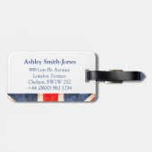 ユニオンジャック英国ライオンの轟音旗の荷札 ラゲッジタグ (裏面横)