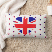 ユニオンジャック英国国旗のイギリス赤白青 ランバークッション (ブランケット)