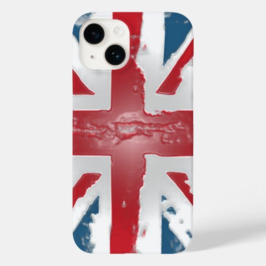 ユニオンジャック英国国旗の抽象芸術ワックスアート Case-Mate iPhoneケース (裏面)