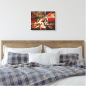 ユニオンジャック英国国旗ゴシック キャンバスプリント (インサイチュ (寝室))