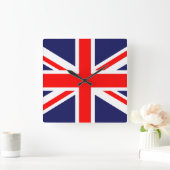 ユニオンジャック – イギリス国旗 スクエア壁時計 (ホーム)