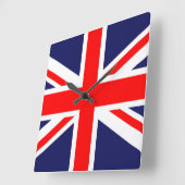 ユニオンジャック – イギリス国旗 スクエア壁時計 (傾斜)