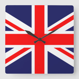 ユニオンジャック – イギリス国旗 スクエア壁時計
