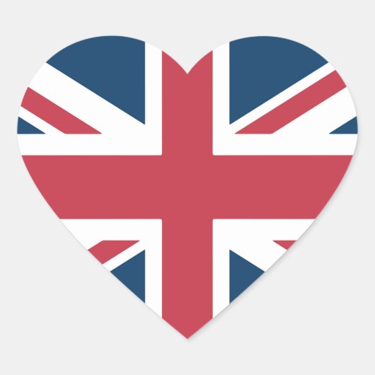 ユニオンジャック イギリス国旗 ハートシール (正面)