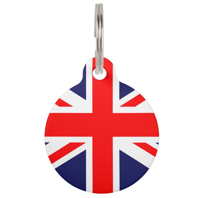 ユニオンジャック – イギリス国旗 ペット　ネームタグ (正面)