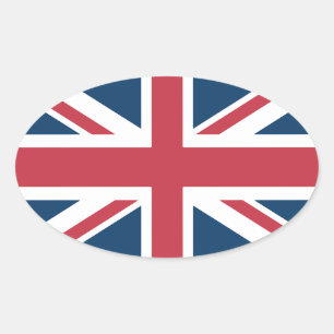 ユニオンジャック イギリス国旗 楕円形シール