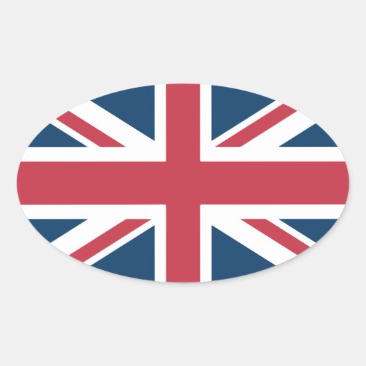 ユニオンジャック イギリス国旗 楕円形シール (正面)