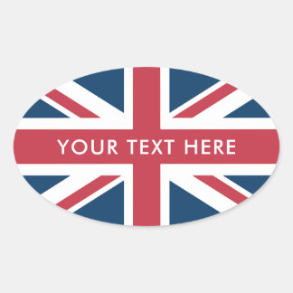 ユニオンジャック イギリス国旗 楕円形シール