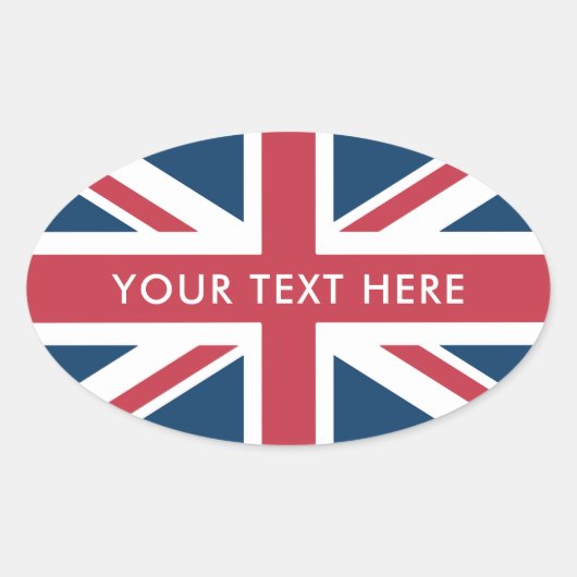 ユニオンジャック イギリス国旗 楕円形シール (正面)