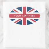 ユニオンジャック イギリス国旗 楕円形シール (バッグ)