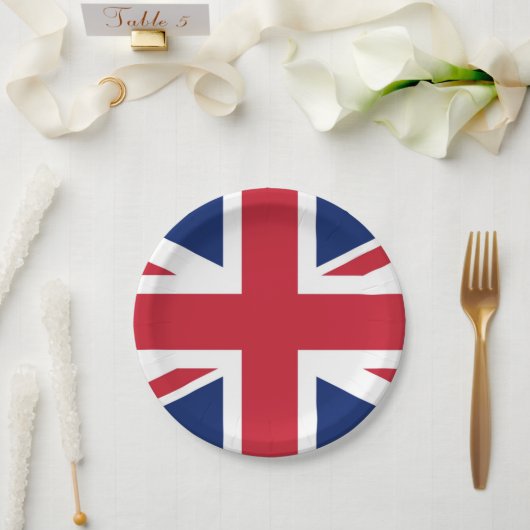 ユニオンジャック イギリス 国旗 英国 ペーパープレート (ウェディング)