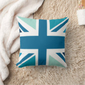 ユニオンジャック – デザイナーブルー クッション (ブランケット)