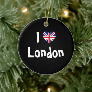 ユニオンジャック ハート I Love London セラミックオーナメント