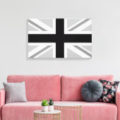 ユニオンジャック/フラッグモノクロ キャンバスプリント (インサイチュ (リビング))