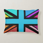 ユニオンジャック/フラッグ数々のカラー+ブラックデザイン アクセントクッション (裏面)
