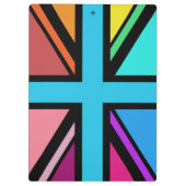 ユニオンジャック/フラッグ数々のカラー+ブラックデザイン クリップボード (裏面)