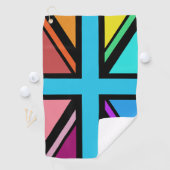 ユニオンジャック/フラッグ数々のカラー+ブラックデザイン ゴルフタオル (インサイチュ)