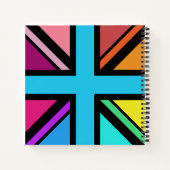 ユニオンジャック/フラッグ数々のカラー+ブラックデザイン ノートブック (裏面)