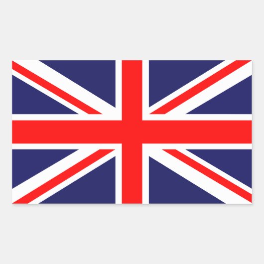 ユニオンジャック - 英国旗 長方形シール (正面)