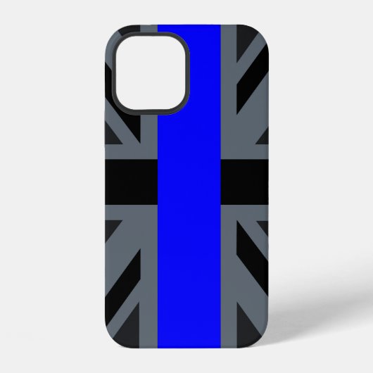 ユニオンジャック 薄い青い線 iPhoneケース (裏面)