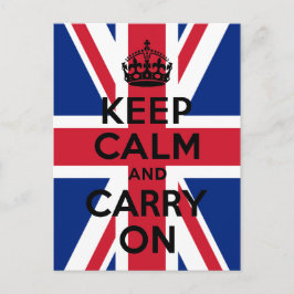 ユニオンジャック Keep Calm and Carry On ポストカード