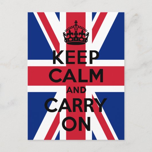 ユニオンジャック Keep Calm and Carry On ポストカード (正面)