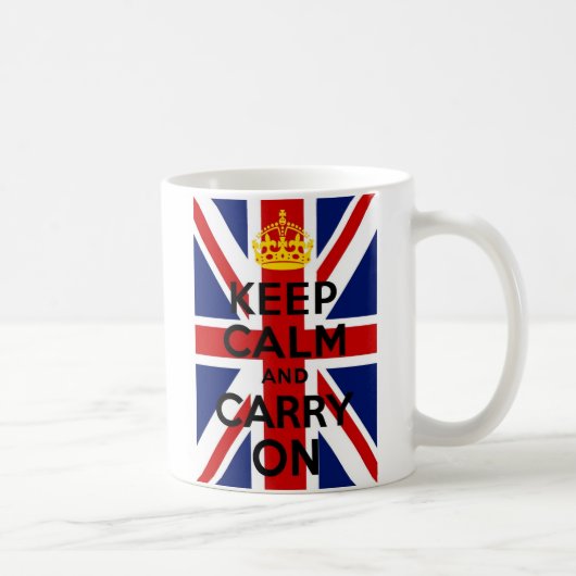 ユニオンジャックKeep Calm and Carry Onマグ コーヒーマグカップ (右)