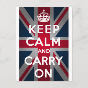 ユニオンジャックKeep Calm and Carry On ポストカード