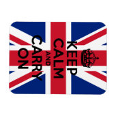 ユニオンジャックKeep Calm and Carry On マグネット (横)