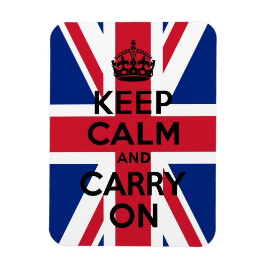 ユニオンジャックKeep Calm and Carry On マグネット (縦)