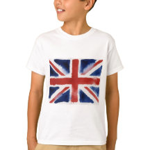 ユニオンジャックTシャツ少年