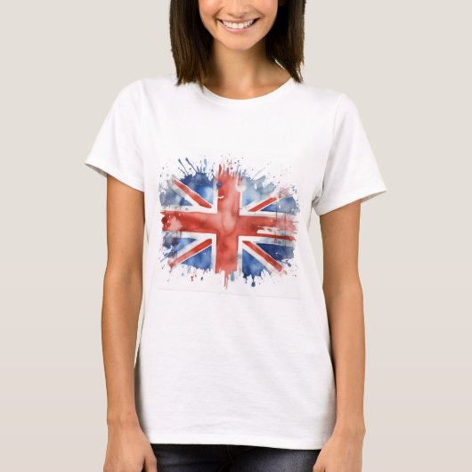 ユニオンジャックTシャツ 女性用 Tシャツ (正面)