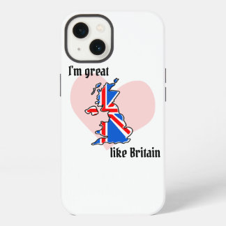 ユニオンジャックUKイギリスデザインとハート iPhone 13ケース