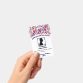 ユニオンジャックUKフラグカスタマイズロゴの写真ID名 バッジ (手持ち)