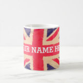 ユニオンジャッグランジク国旗+テキスト コーヒーマグカップ (中央)
