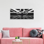 ユニオンジャッモダンクブラックとシルバーのキャンバス印刷 キャンバスプリント (インサイチュ (リビング))