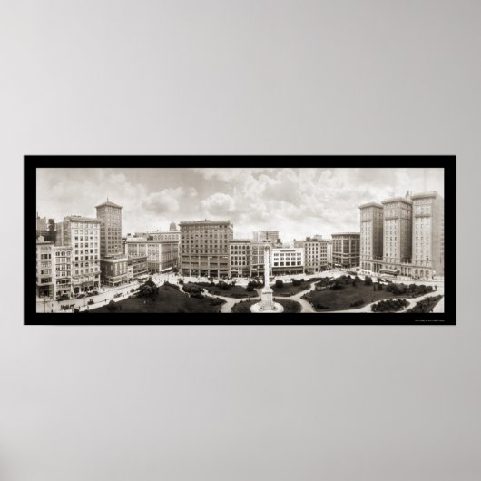 ユニオンスクエアサンフランシスコCA写真1910 ポスター (正面)