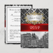 ユニオンスクエアNYC ブラックダマスク 211 RSVP 2 (正面/裏面)