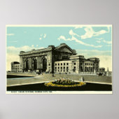 ユニオンステーションカンザスシティー1914ヴィンテージポスター ポスター (正面)