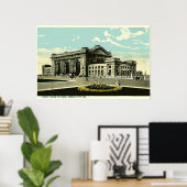 ユニオンステーションカンザスシティー1914ヴィンテージポスター ポスター (ホームオフィス)