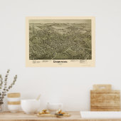 ユニオンタウンPAパノラママップ – 1897 ポスター (キッチン)