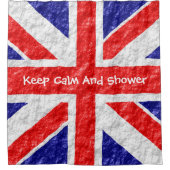 ユニオンパーソナライズされたジャック国旗のデザイン シャワーカーテン (正面)