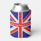 ユニオンパーソナライズされたジャック国旗のデザイン 缶クーラー (缶正面)