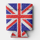 ユニオンパーソナライズされたジャック国旗のデザイン 缶クーラー (裏面)