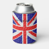 ユニオンパーソナライズされたジャック国旗のデザイン 缶クーラー (缶裏面)