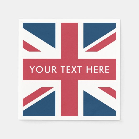 ユニオンフラッグ イギリス国旗 スタンダードカクテルナプキン (正面)